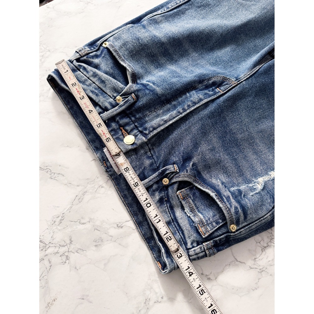 Good American Good Curve Straight Distressed Leg Jeans Women's Size 8/29 - Picture 12 of 15